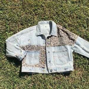 POL Denim Jacket Women’s Sz. Small Cheetah/Denim